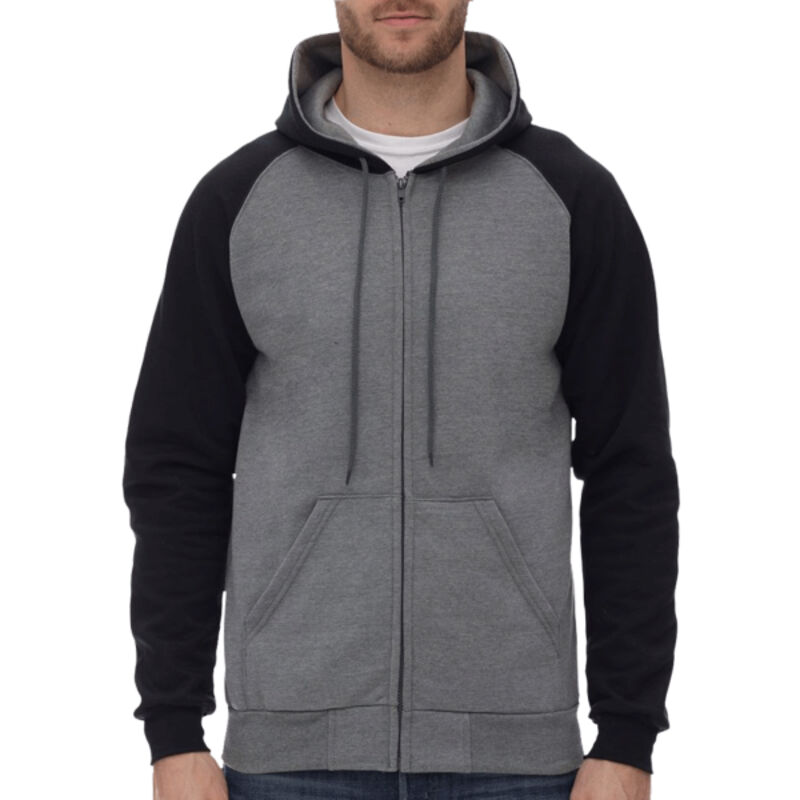 Fleece Raglan Hooded Full-Zip Sweatshirt Thumbnail
