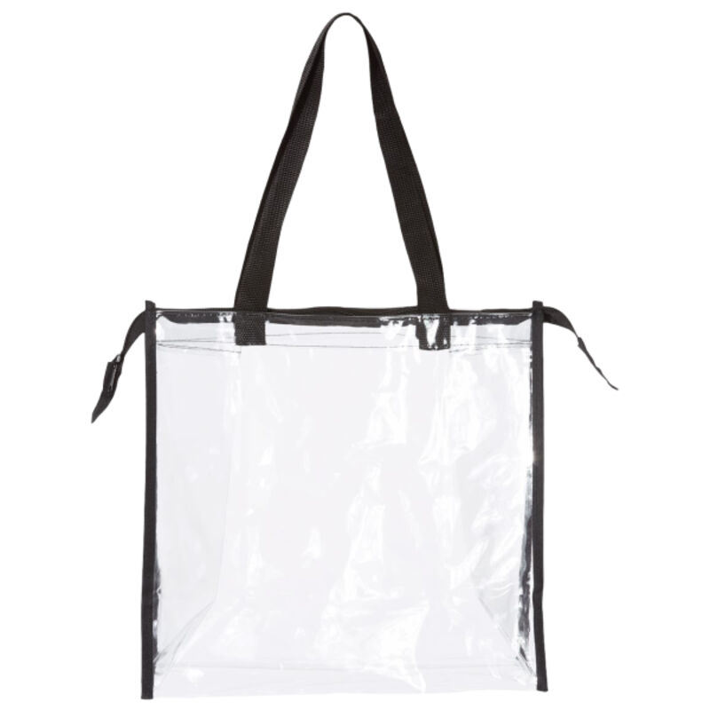Clear Tote with Gusseted And Zippered Top Thumbnail