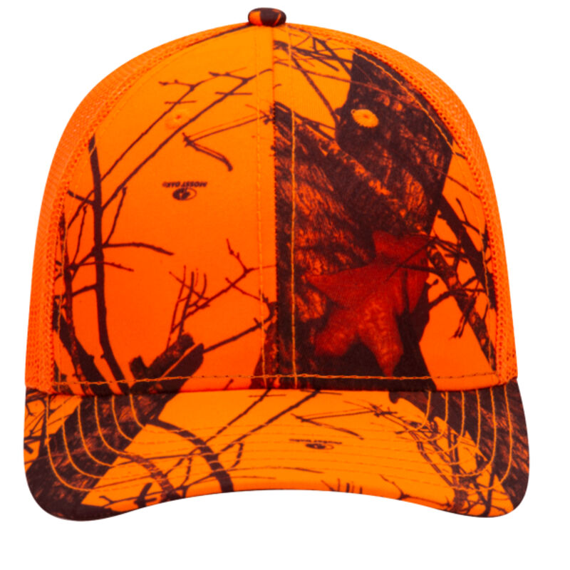 OTTO CAP Mossy Oak Camouflage 6 Panel Low Profile Mesh Back Trucker Hat Thumbnail