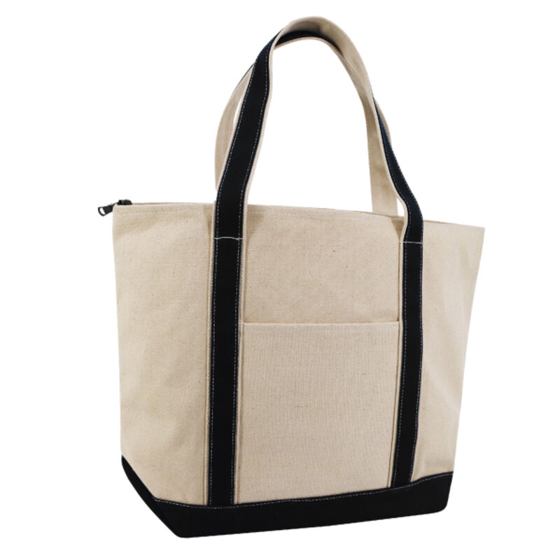 Zippered XL Cotton Canvas Resort Tote Thumbnail