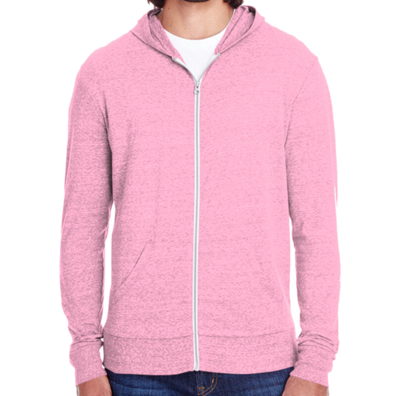 Unisex Triblend Full-Zip Light Hoodie Thumbnail