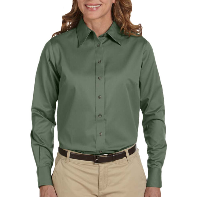 Ladies' Easy Blend™ Long-Sleeve Twill Shirt with Stain-Release Thumbnail