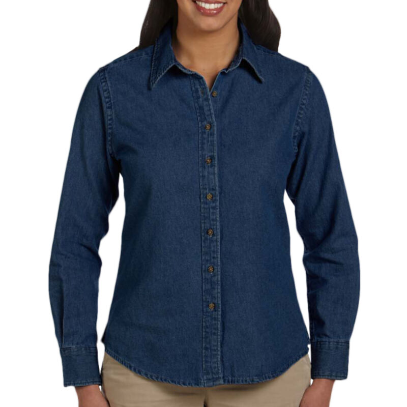 Ladies' Long-Sleeve Denim Shirt Thumbnail