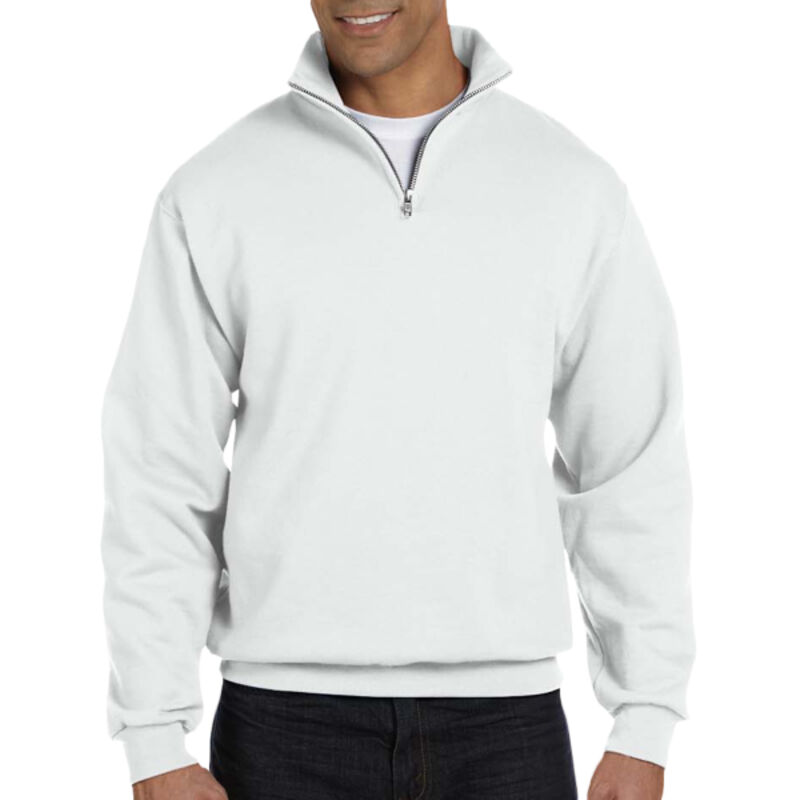 Adult NuBlend® Quarter-Zip Cadet Collar Sweatshirt Thumbnail
