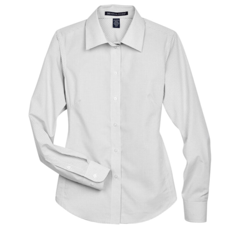 Women's Crown Collection® Gingham Check Woven Dress Shirt Thumbnail