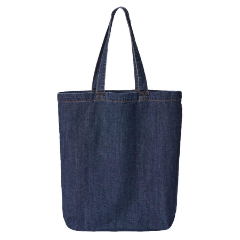Cotton Denim Gusseted Tote Bag Thumbnail