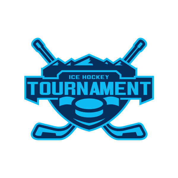 Tournament Ice Hockey logo template Thumbnail