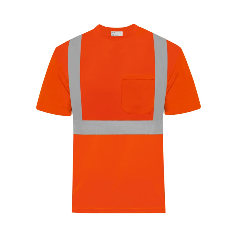 Short Sleeve Polyester Traffic T-Shirt, 2″ Refl. Tape Thumbnail