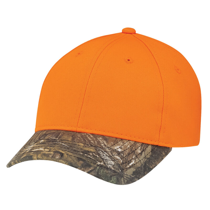 Brushed Polycotton / Polyester Orange Camo Thumbnail