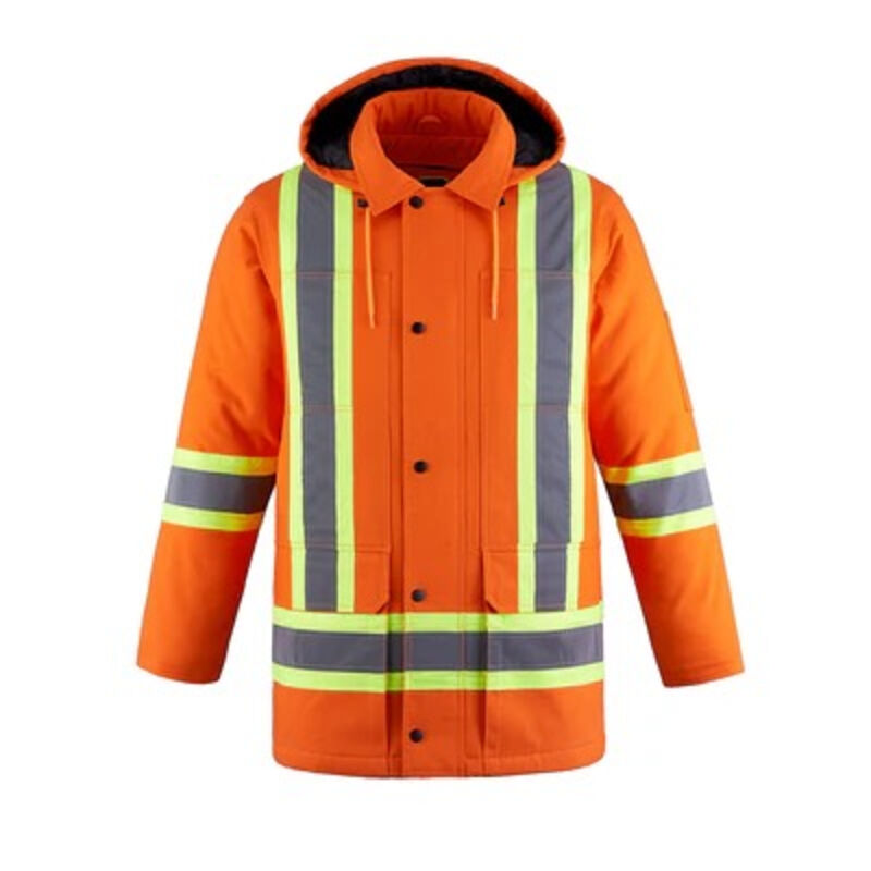 Kingpin - Cotton Canvas Hi-Vis Insulated Parka w/ Detachable Hood Thumbnail