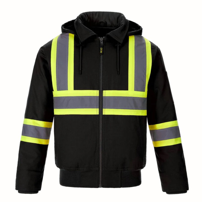 International - Cotton Canvas Hi-Vis Bomber Jacket w/ Detachable Hood Vendor Thumbnail