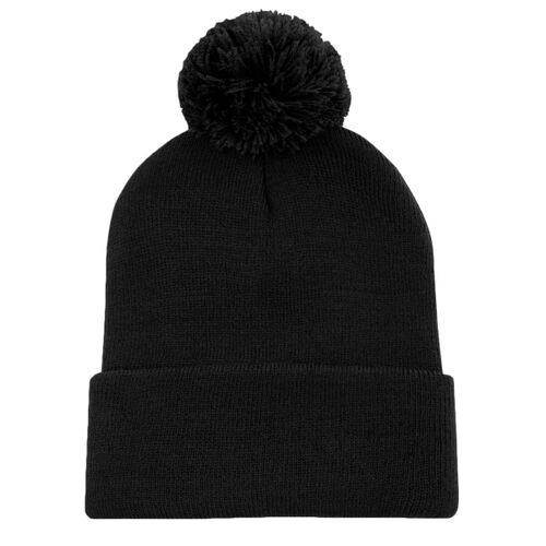 ATC  STRIPED CUFF POM POM TOQUE Thumbnail